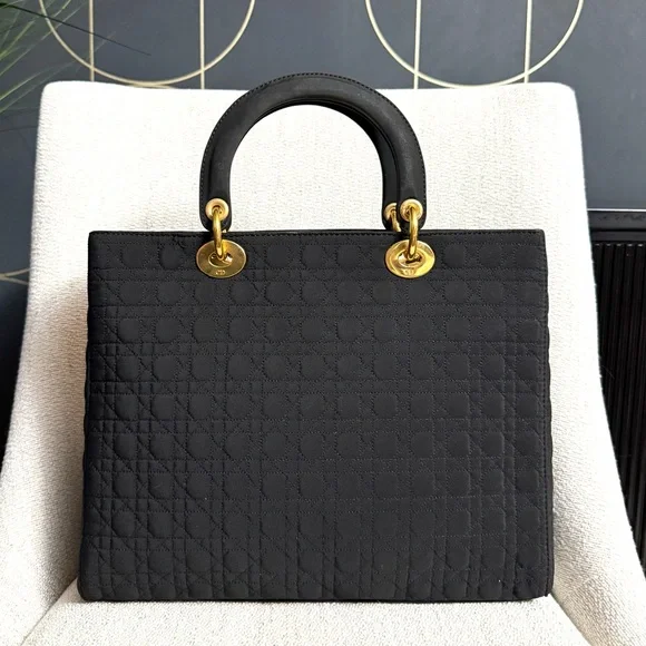 Authentic Christian Dior Lady Dior bag gold charms - Picture 3 of 16